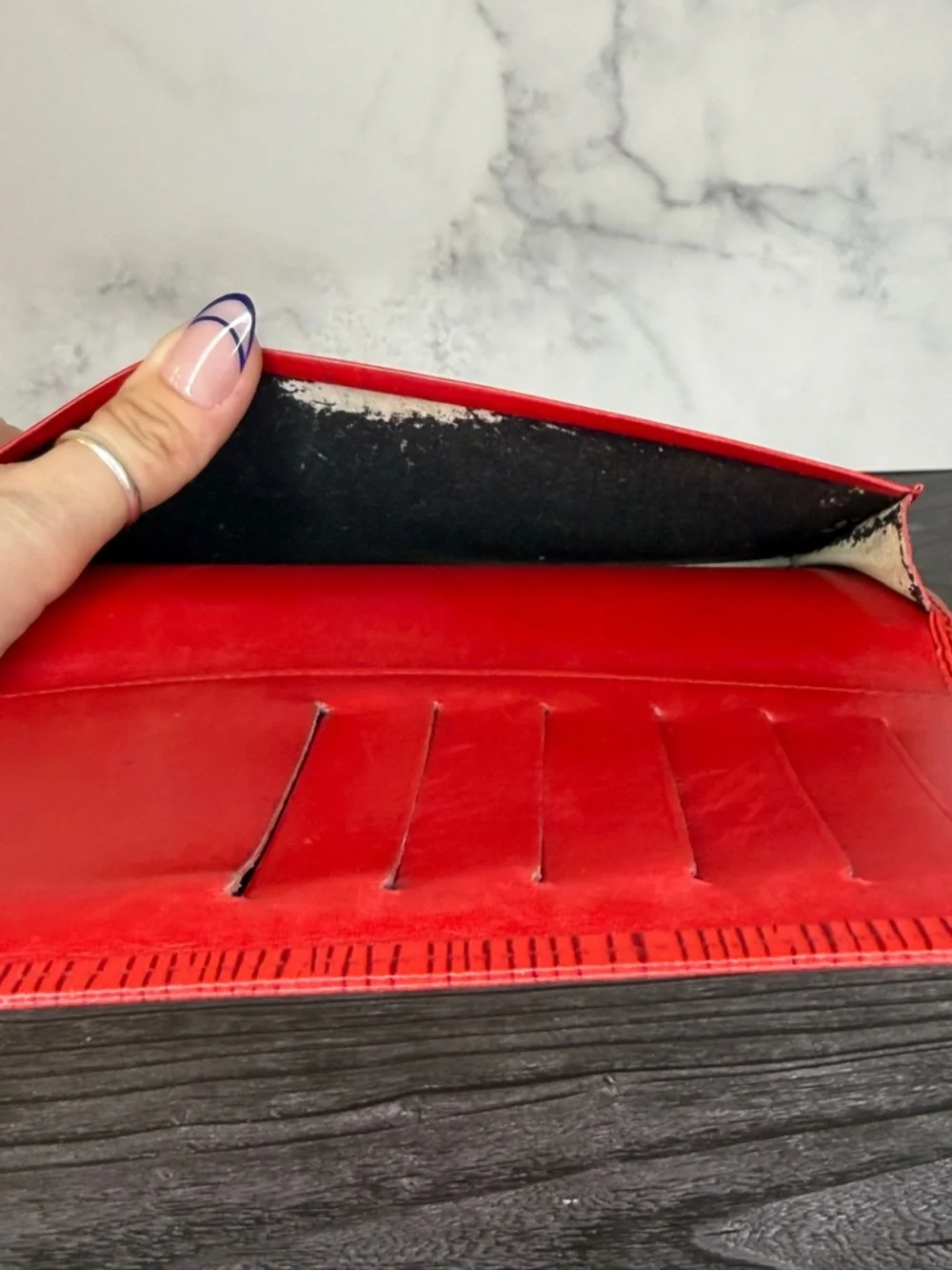 Louis Vuitton Epi Red Long Bifold Wallet | Vintage | Date Code: CA0964